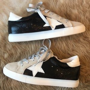 Metallic Star Sneakers